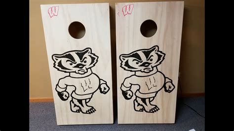 Cornhole Boards Bucky Badger Youtube