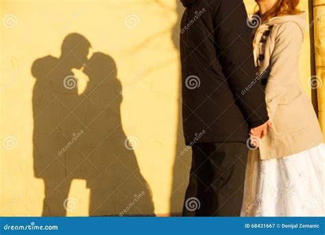 Young Couple Kissing Stock Image Image Of Bride Fashion 68431667