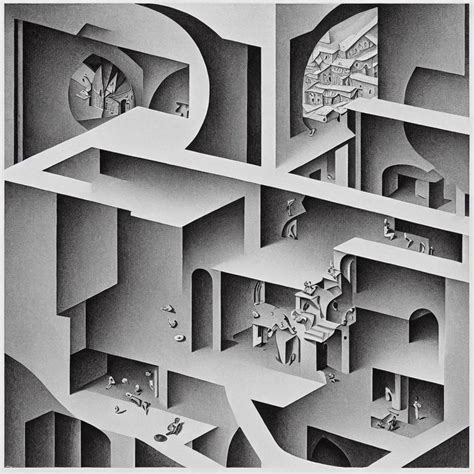 Trompe L Oeil Visual Illusion By M C Escher Stable Diffusion