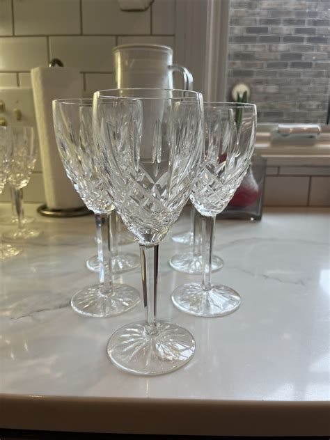 marquis by waterford brookside crystal wine glasses set of 7 large and 9 small ebay