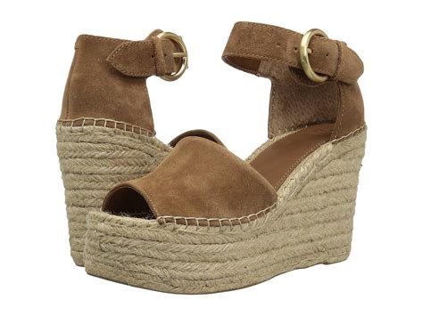 Marc Fisher Suede Alida Espadrille Wedge In Tan Brown Lyst