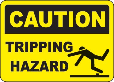 Printable Trip Hazard Sign Clip Art Library