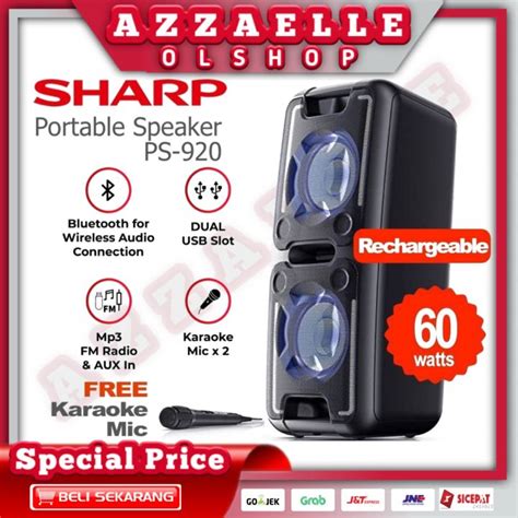 Sharp Ps 920 Party Speaker System Lazada Indonesia