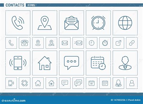 Contact Icons Set 02 Stock Vector Illustration Of Contact 147003256