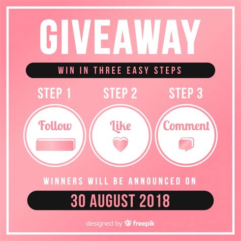 The instagram templates in this bundle are great for creating promotional posts for fashion and apparel brands. Giveaway Design Vectors, Photos and PSD files | Free Download