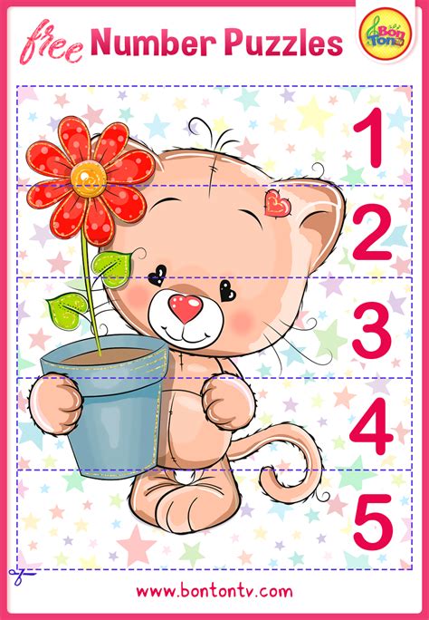 Number Puzzles Free Preschool Printables For Kids Bontontv Free