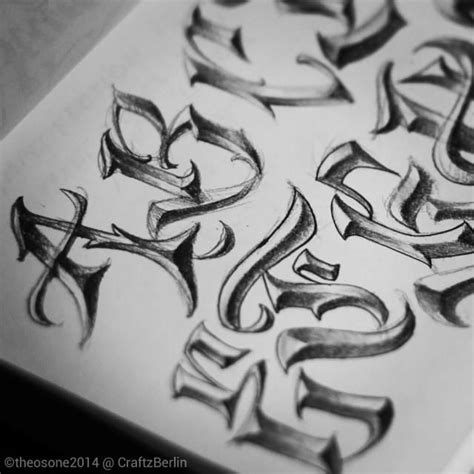 How to draw gangster letters. by Theosone #Blackletter | Graffiti lettering, Tattoo ...