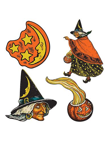 Vintage Halloween Cutouts Decorationdarkside Displays