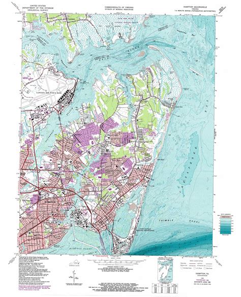 Hampton Topographic Map 124000 Scale Virginia