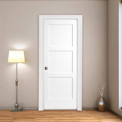 Interior 20 Min Fire Rated Shaker Flat 3 Panel Primed Door Lux Doors