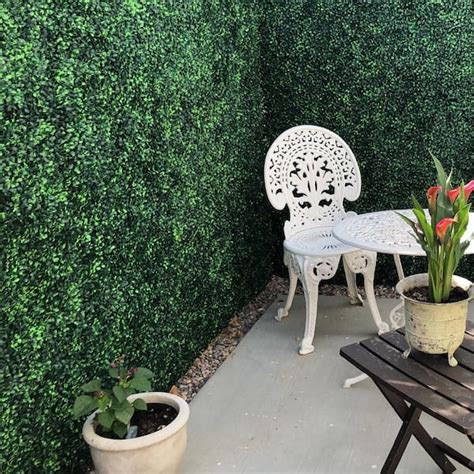 Artificial Boxwood Hedge Wall With Caster Boxwood Hed