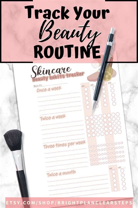 Beauty Planner Printable Etsy Beauty Routine Checklist Beauty