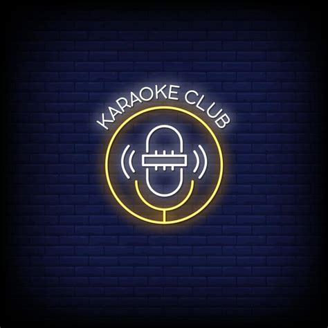 Karaoke Club Neon Signs Style Text Vector Vector Art At Vecteezy