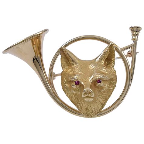 Gold And Ruby Fox Pin By Cherny At 1stdibs
