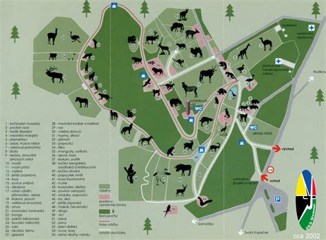 Tým zoo panda olomouc 🐼 🌱 🐟. Map of Zoo Olomouc - cca 2002