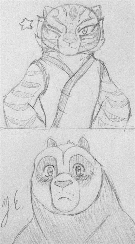 Tigress Kung Fu Panda Po Kung Fu Panda Po And Tigress Candy Drawing