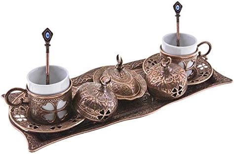 Premium Turkish Greek Arabic Coffee Espresso Serving Set For 2 Cups