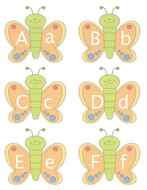 Butterfly Alphabet Cards Classroom Freebies