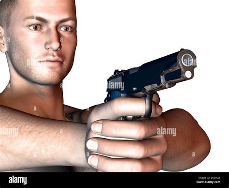 Person Pointing A Pistol Stock Photo Alamy