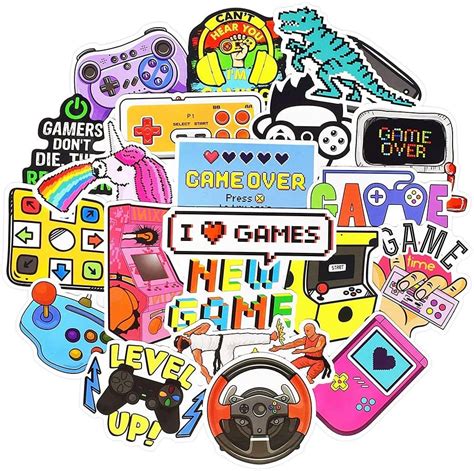 Gamer Sticker Packs Gaming Stickers Teen Stickers Gamer Etsy