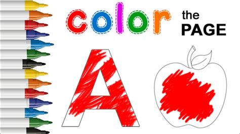 Learn Alphabet Abc Coloring And Drawing Abcdefghijklmnopqrstuvwxyz
