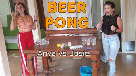 Beer Pong Game Challange Anya With Josephine Special Video Youtube