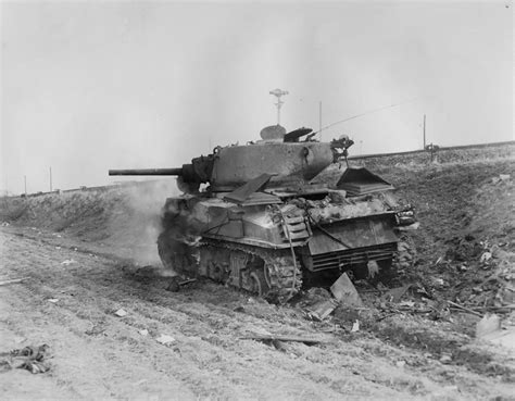 1st Armored Division M4 Sherman Wreck Littoria Italy 1944 World War