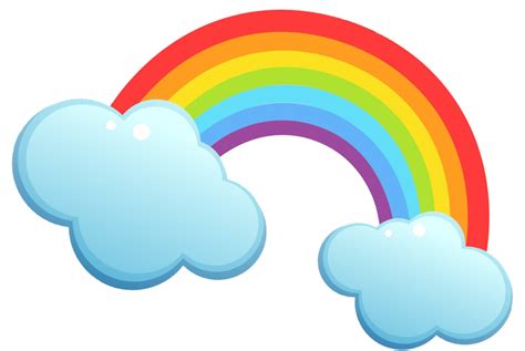 Colorful Rainbow Clouds Raining Rainbow Clipart Rainbow Clouds Png