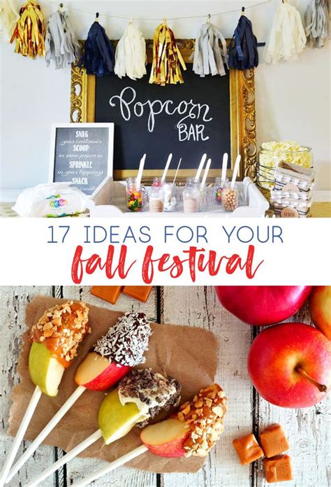 sharing some fun crafts and ideas for your fall festival including a diy popcorn bar pumpkin