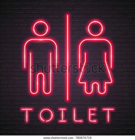 Toilet Wc Sign Icon Neon Light Stock Vector Royalty Free 780876718
