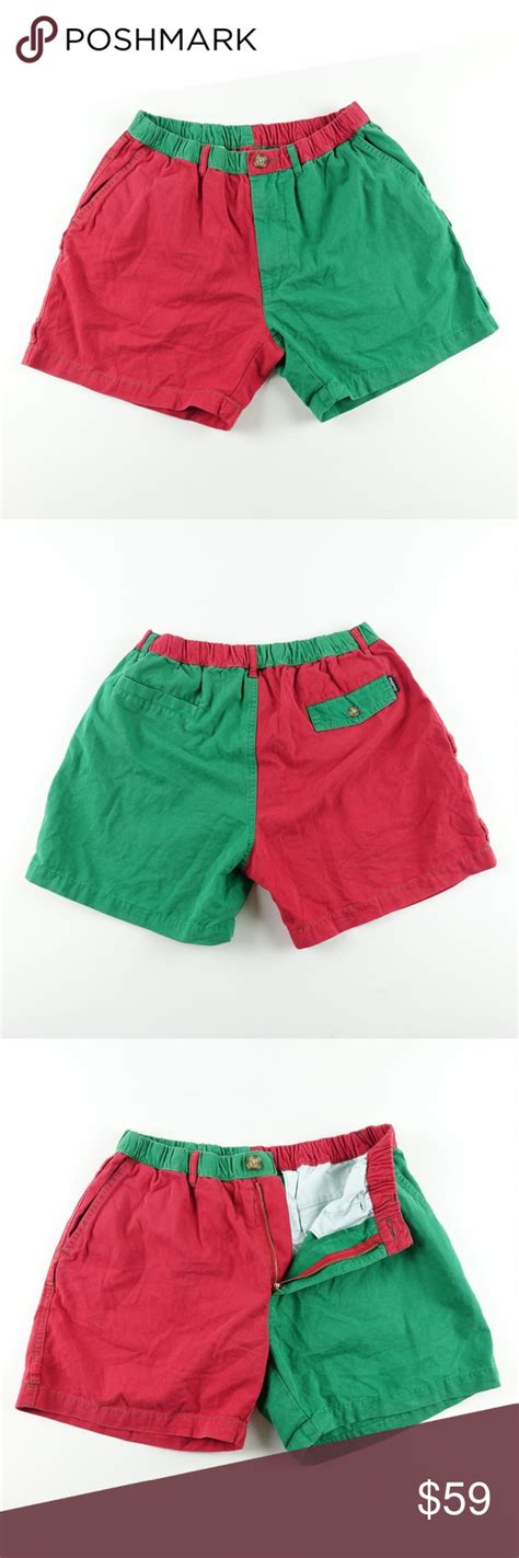 Chubbies Mens Shorts 90s Colorblock Green Chubbies Mens Shorts 100 Cotton Casual Travel