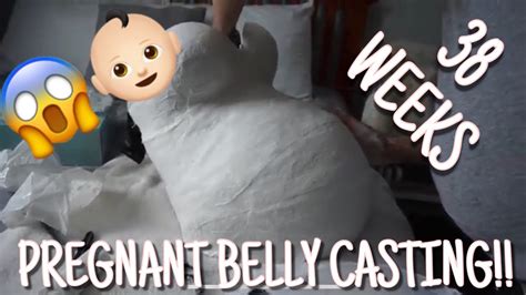 pregnant belly casting 38 weeks pregnant youtube