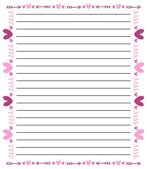 Lined Paper Printable With Border World Of Printables Regarding