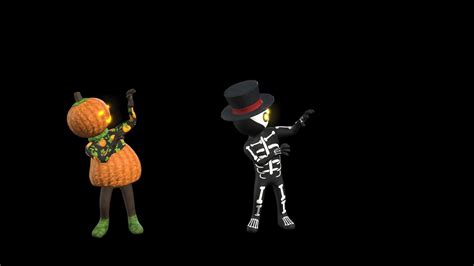 Pumpkin And Skeleton Dance Screensaver