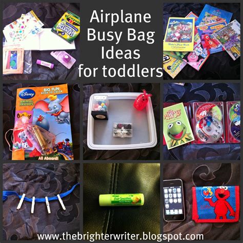 This bundle covers most of the basic topics for the kids like alphabet matching, numbers matching, colors matching, shapes matching, size sorting, simple. The Brighter Writer: Airplane Busy Bag Ideas