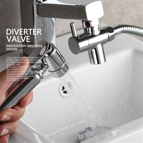 Tecmolog Brass Sink Valve Diverter Faucet Splitter For Kitchen Or