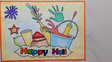 Holi Drawing Holi Festival Poster How To Draw Holi Special Poster