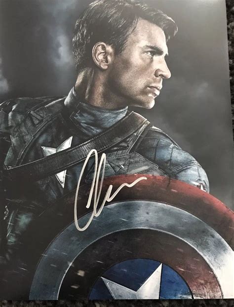 Chris Evans Autograph Captain America Signed Photo Jsa Coa 906 Chris Evans Chris Evans