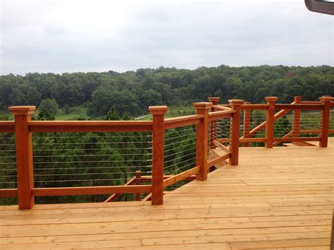 This Beautiful Deck Offers A Clear View With A Timeless Minimalistic Appearance Of Wood Posts