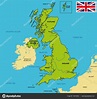 Political map of United Kingdom with regions and their capitals Stock ...