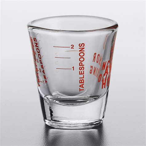 Anchor Hocking 96522ahg18 1 Oz Measuring Glass With Red Print And Graduations