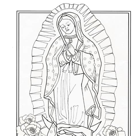 Descubrir 94 Imagen Dibujos De La Virgen Para Colorear Viaterra Mx