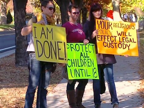 hundreds protest mormon church s new lgbt policy cbn news