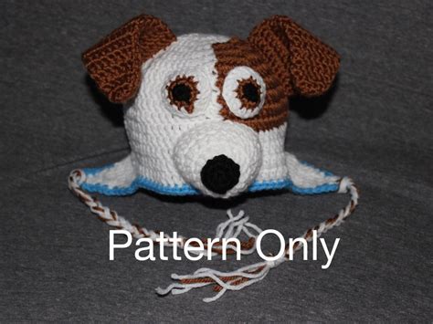 Dogpuppy Terrier Mix Crocheted Hat Inspired By Max From The Secret