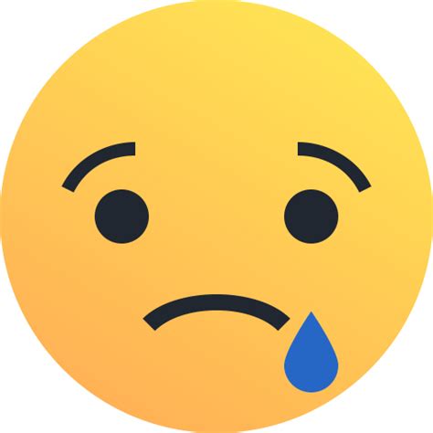 Reaction Emoji Sad Emoticon Tear Icon