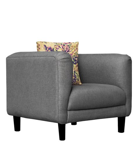 Buy Niki 1 Seater Sofa In Grey Colour By Febonic Online Bucket 1