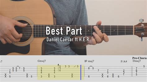 Best Part Daniel Caesar Ft Her Fingerstyle Guitar Cover Tab