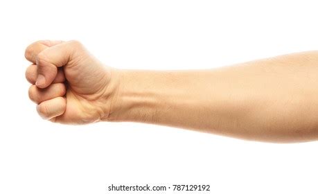 Male Clenched Fist Isolated On White Stock Photo Shutterstock