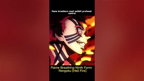 Flame Breathing Ninth Form Rengoku Hell Fire Youtube