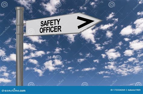 Safety Officer Traffic Sign Stock Illustration Illustration Of Blue